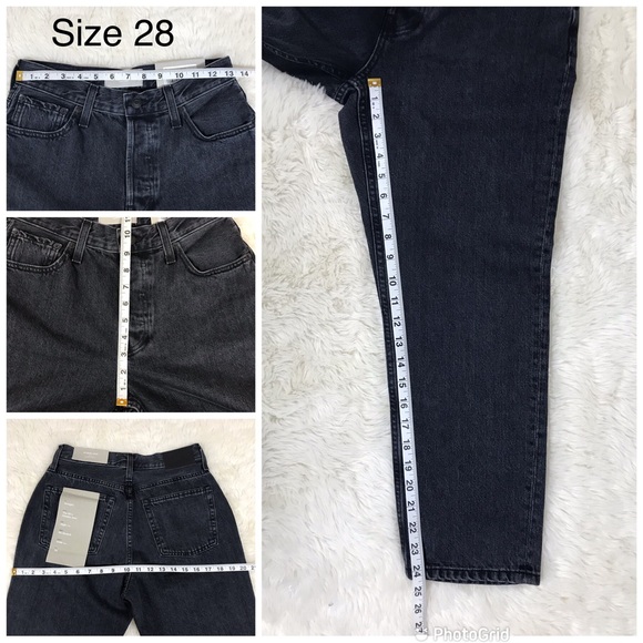 EVERLANE The 90s Cheeky Ankle Jean High Rise Straight Leg Black Size 26 New - Picture 15 of 15